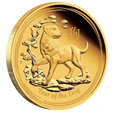 2018  Dog  1oz Gold Proof Coins 